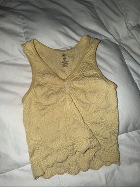 Yellow Textured Tank Top - Women's Sleeveless Top